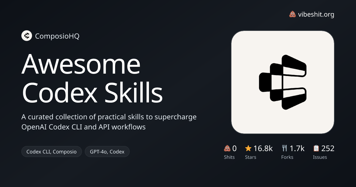 Awesome Codex Skills - Vibe Shit