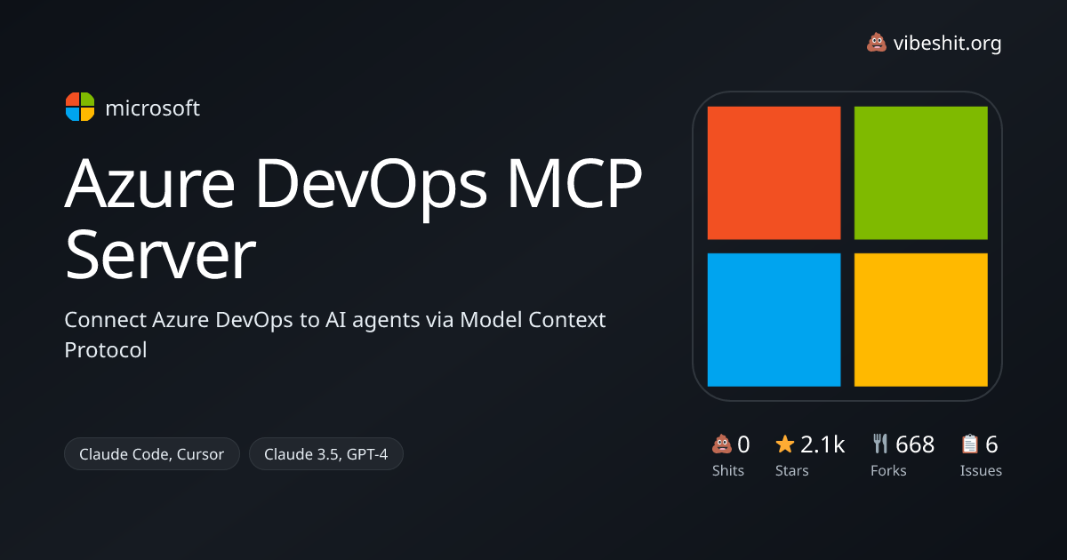 Azure DevOps MCP Server - Vibe Shit