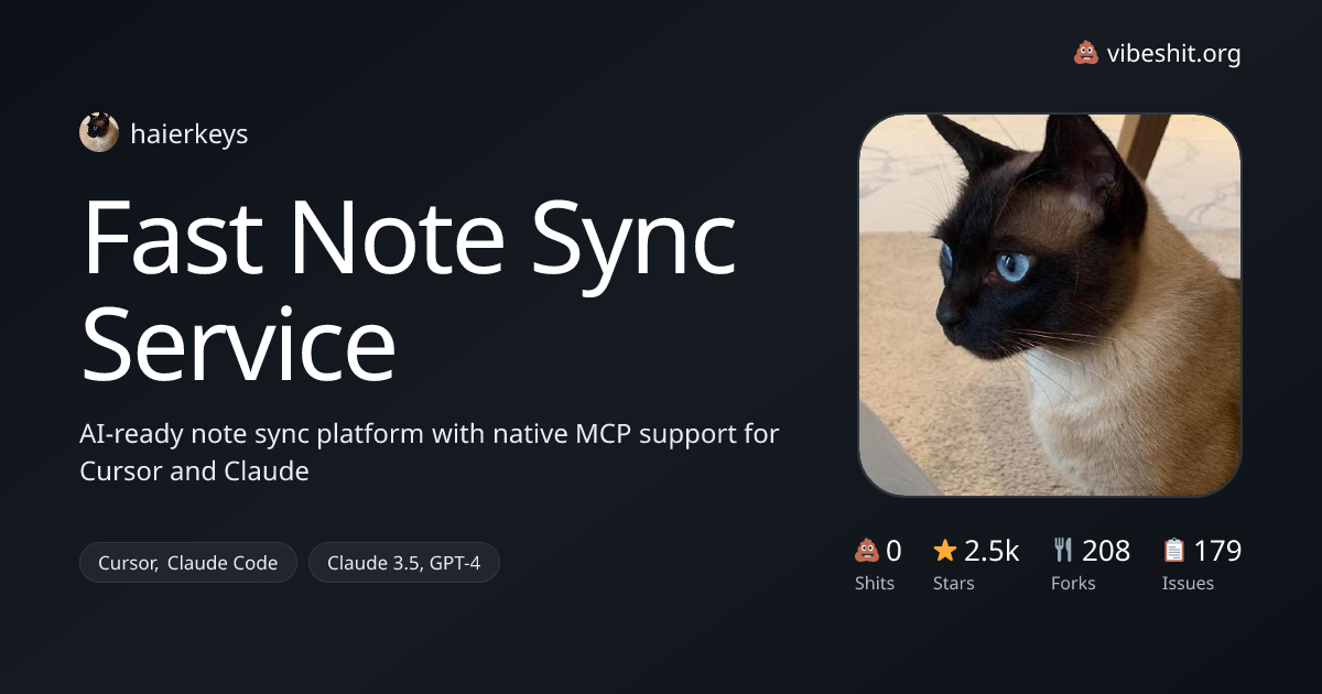 Fast Note Sync Service - Vibe Shit