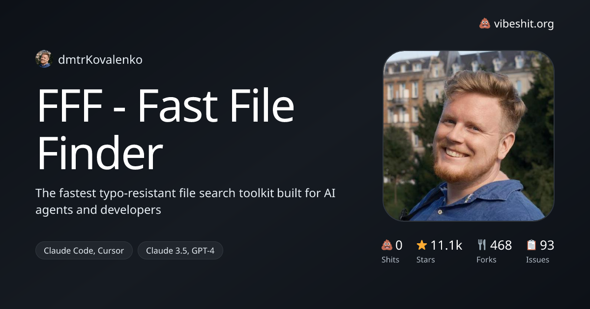 FFF - Fast File Finder - Vibe Shit