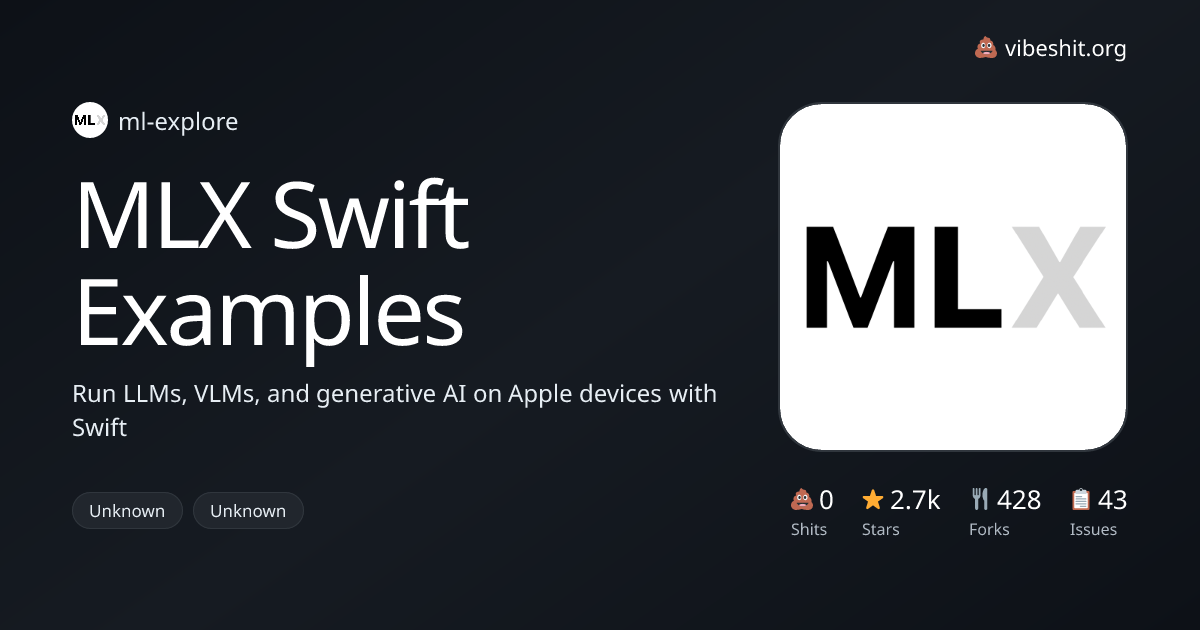 MLX Swift Examples - Vibe Shit