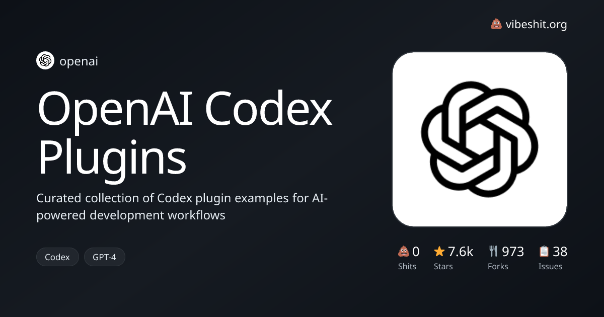 OpenAI Codex Plugins - Vibe Shit