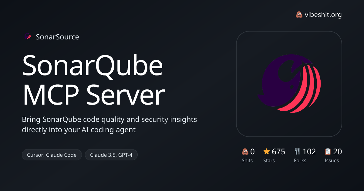 SonarQube MCP Server - Vibe Shit