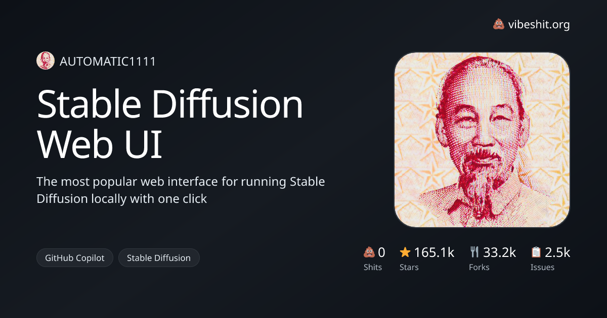 Stable Diffusion Web UI - Vibe Shit